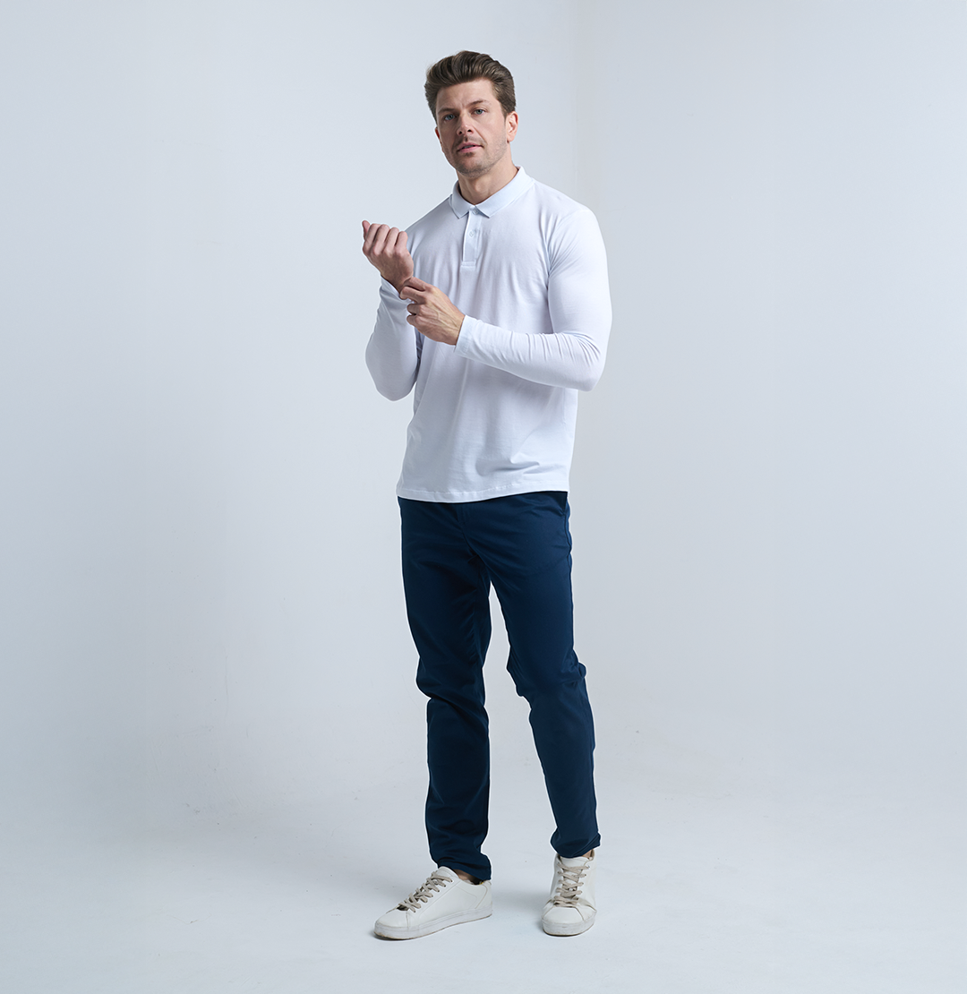 Kit 2x Camisa Polo Manga Longa